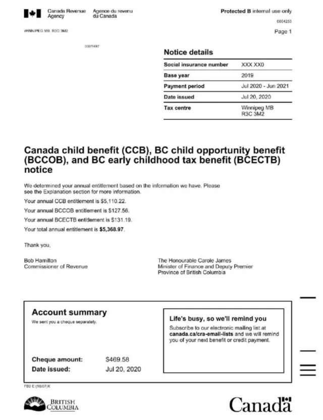Sample CCB Statement